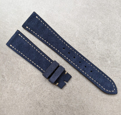 Stitched Suede Strap - Navy Blue