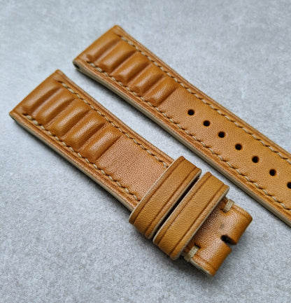 French Calfskin Strap Vintage Sport - Honey Tan