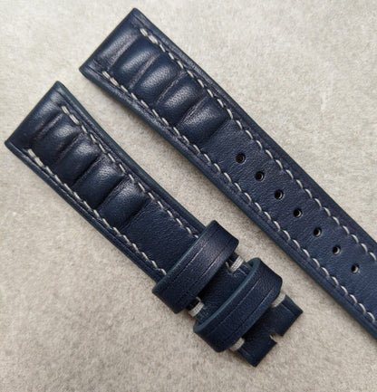 French Calfskin Strap Vintage Sport - Navy Blue