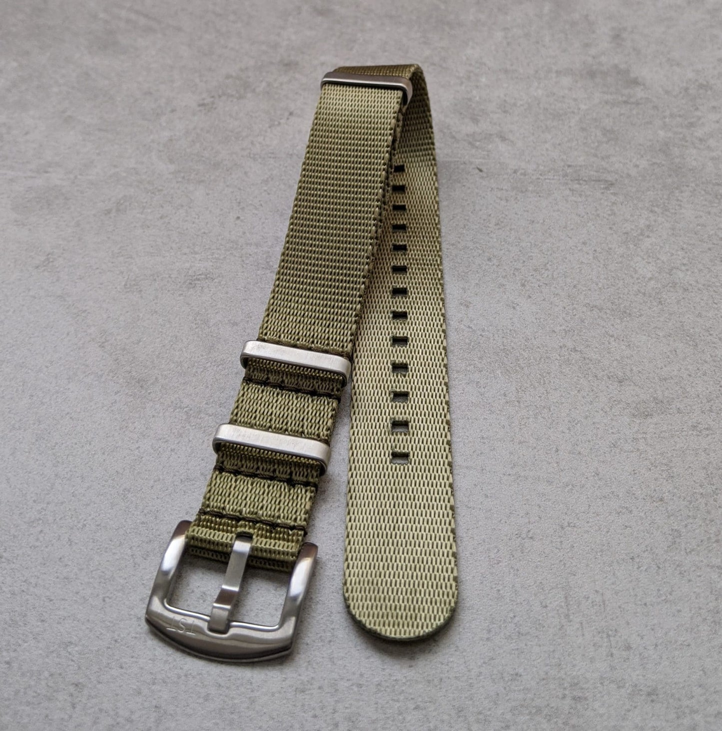 Premium Fabric Watch Strap - Olive Green