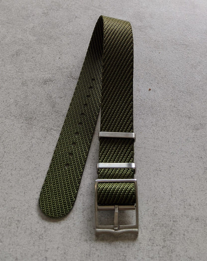 Woven Nylon Single Pass Strap - Army Green