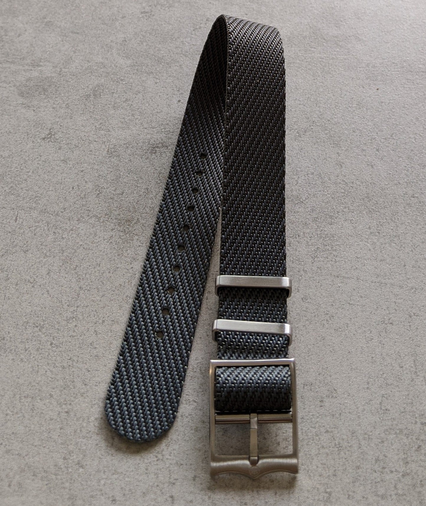 Woven Nylon Single Pass Strap - Dark Grey