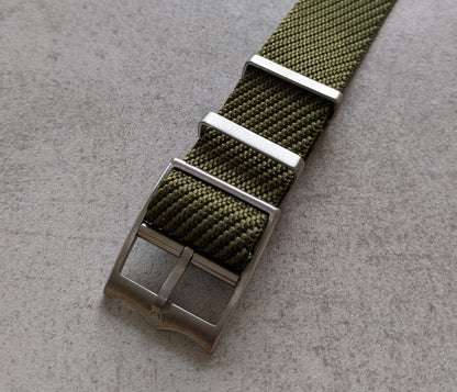 Woven Nylon Single Pass Strap - Army Green