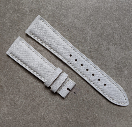 Epsom Calfskin Watch Strap - White