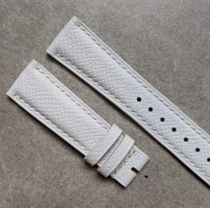 Epsom Calfskin Watch Strap - White