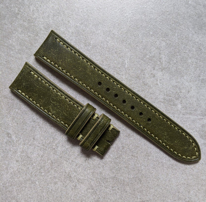 Pueblo Calfskin Watch Strap - Olive