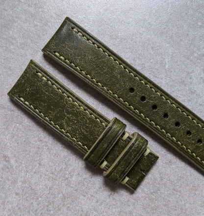 Pueblo Calfskin Watch Strap - Olive