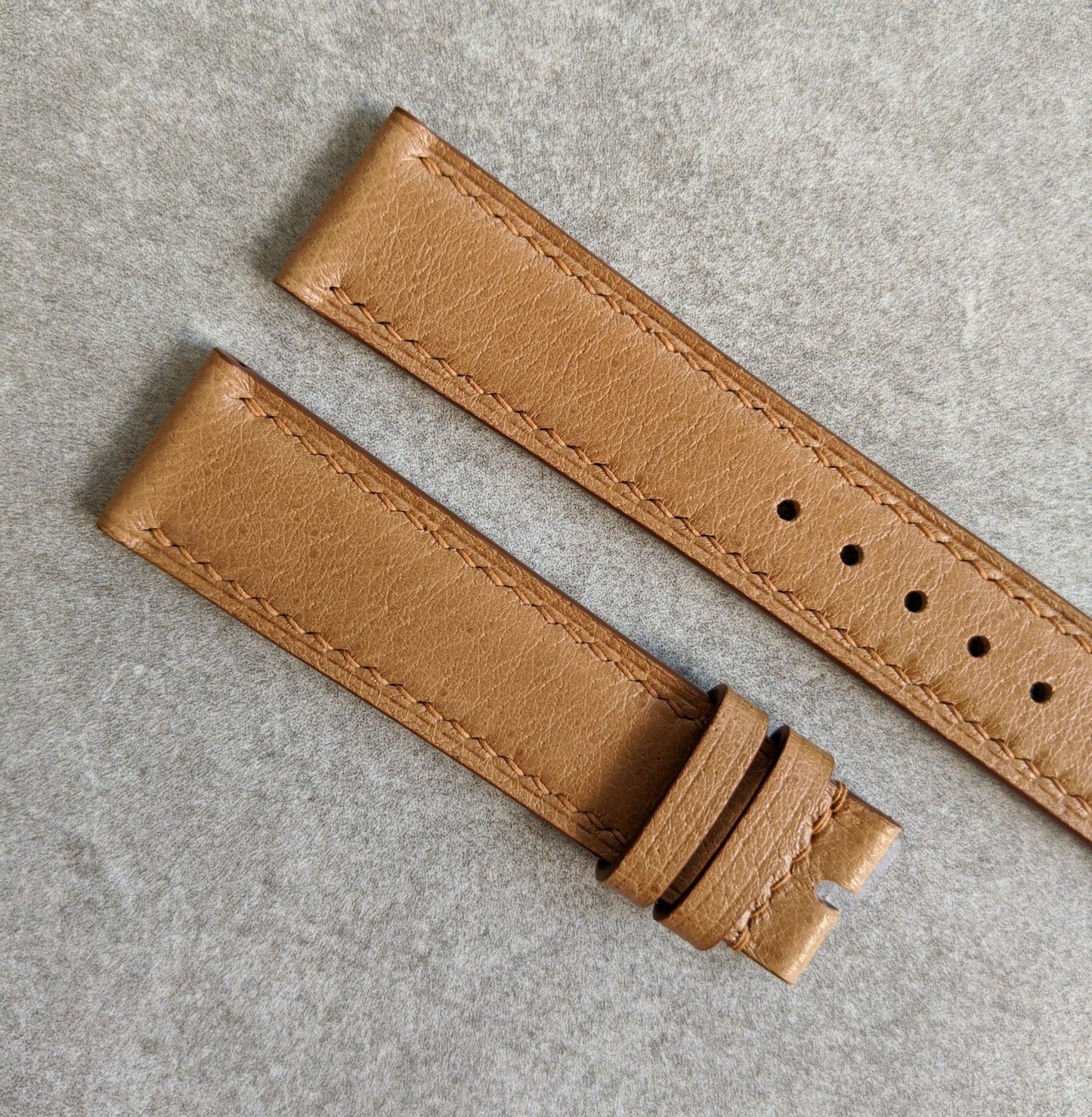 Vintage Pig Skin Strap - Natural Tan