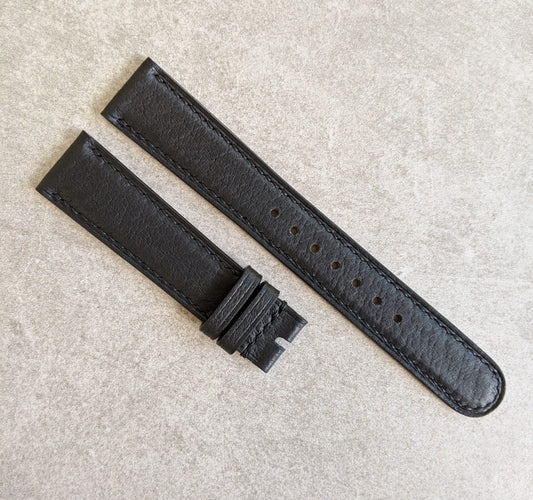 Vintage Pig Skin Strap - Black