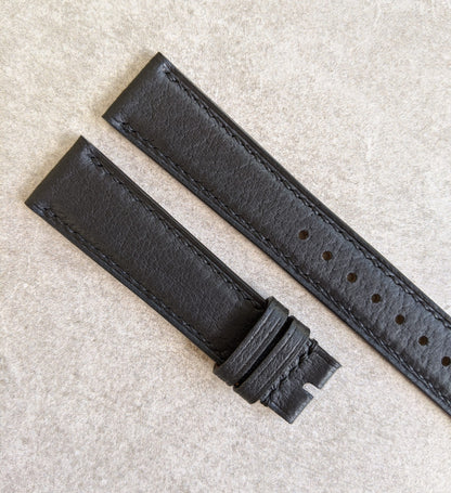 Vintage Pig Skin Strap - Black