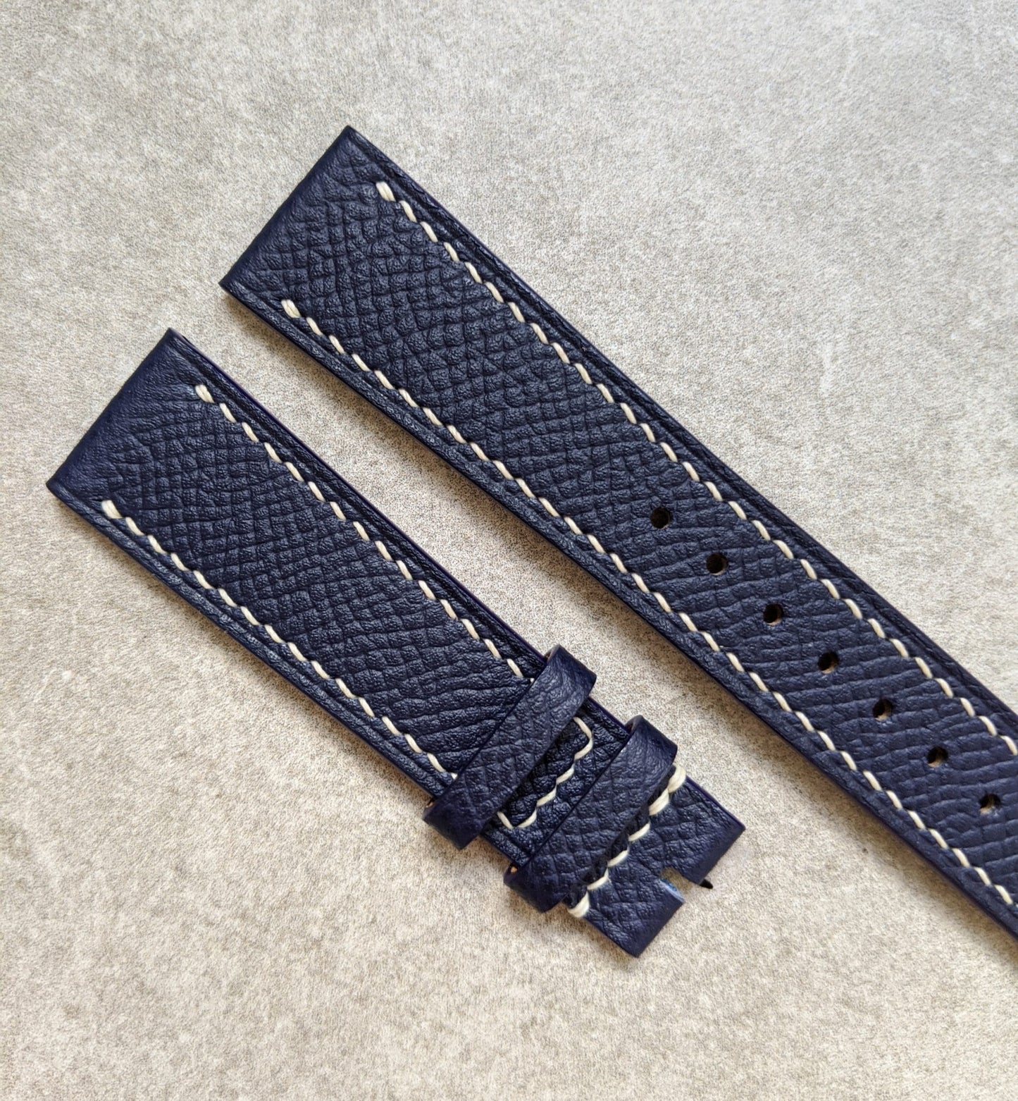 Epsom Calfskin Watch Strap - Navy Blue