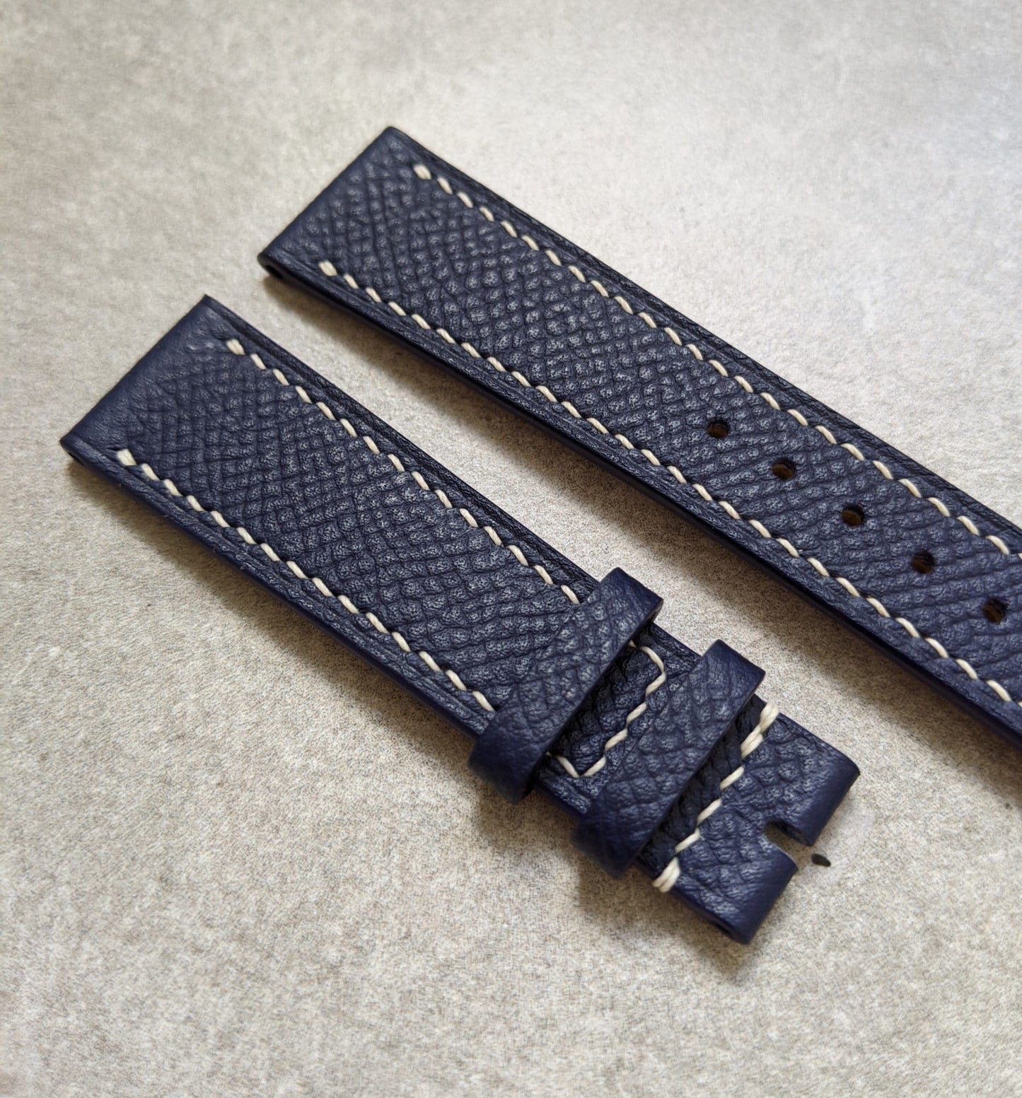 Epsom Calfskin Watch Strap - Navy Blue