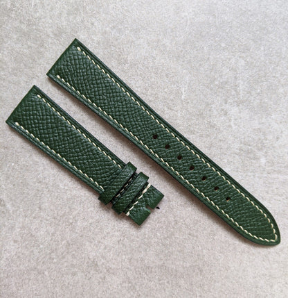 Epsom Calfskin Watch Strap - Forest Green