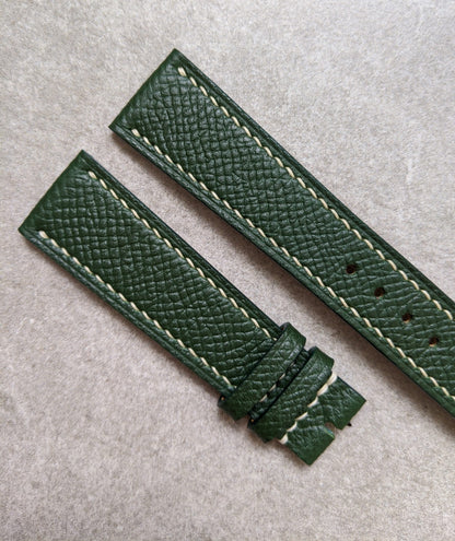 Epsom Calfskin Watch Strap - Forest Green