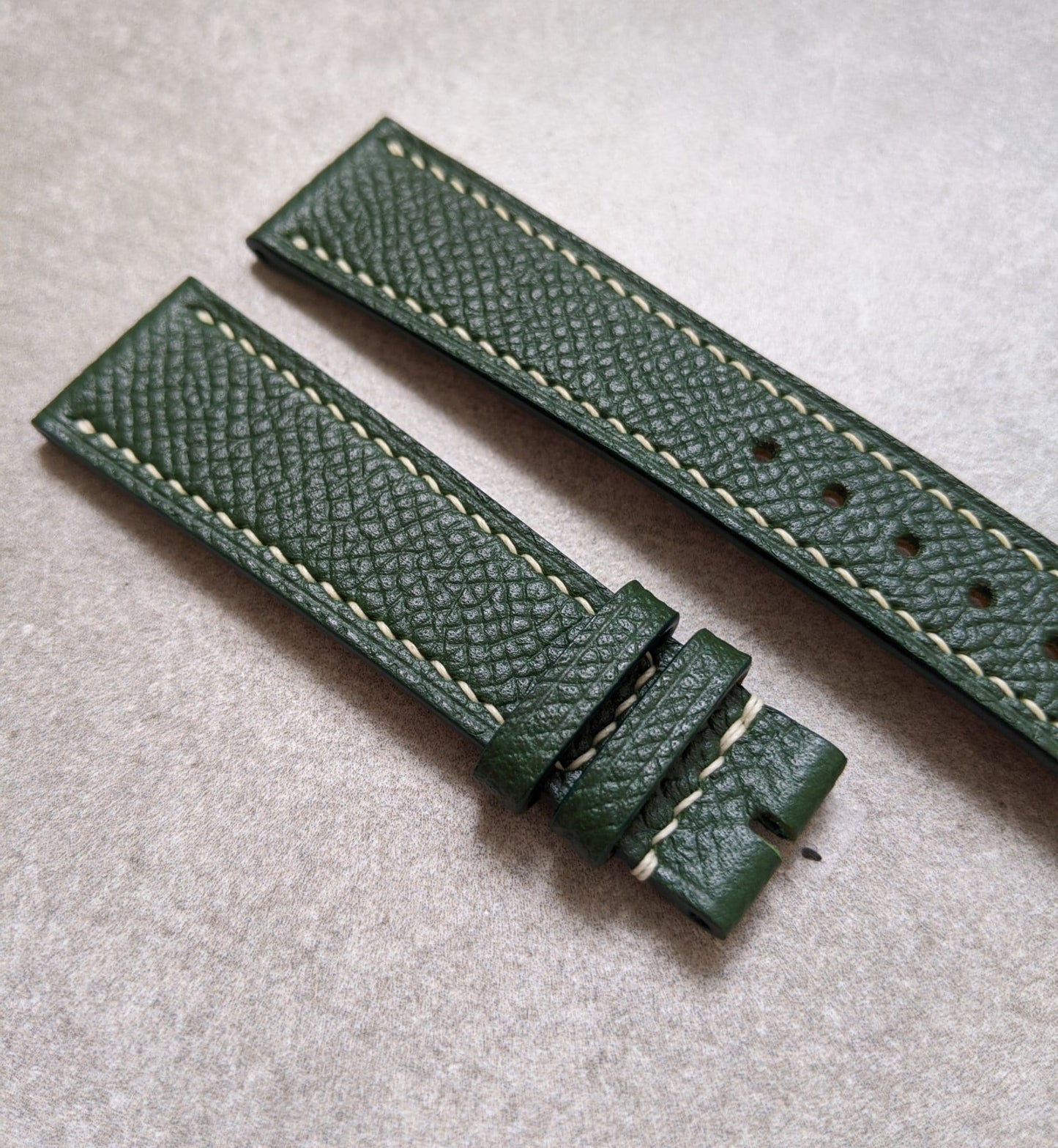 Epsom Calfskin Watch Strap - Forest Green