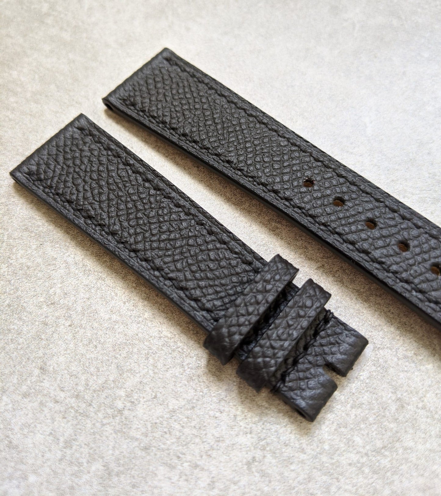 Epsom Calfskin Watch Strap - Black