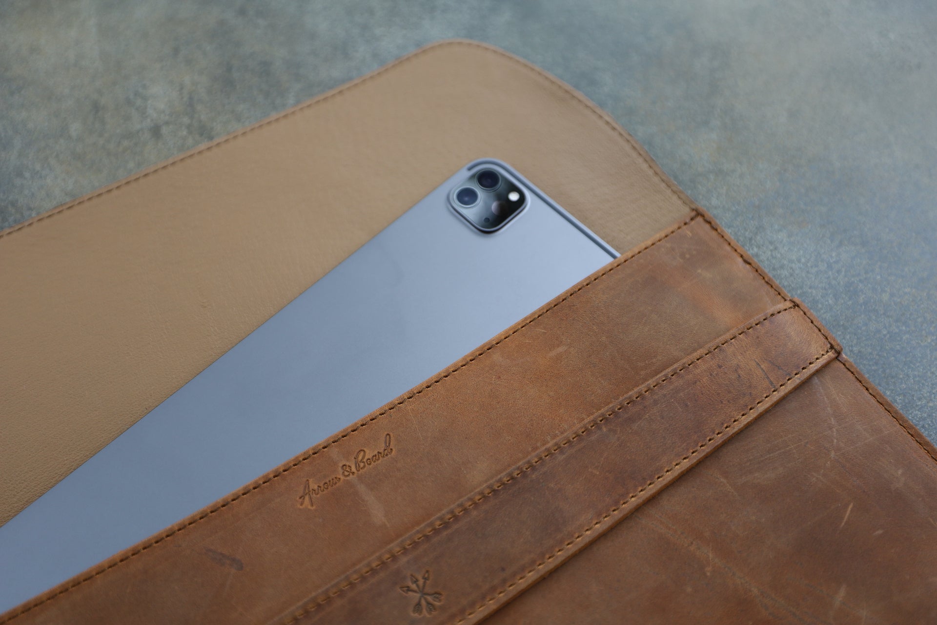 Leather iPad Pro Envelope Case - Tobacco