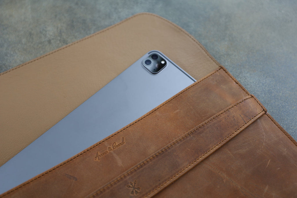 Leather iPad Pro Envelope Case - Midnight