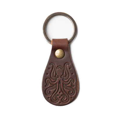 Leather Kraken Keyfob - Heritage Brown