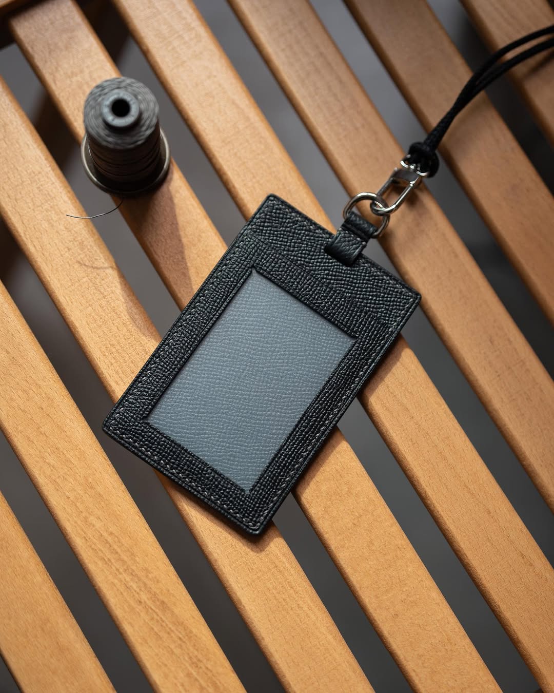 Leather ID Cardholder – Black Epsom