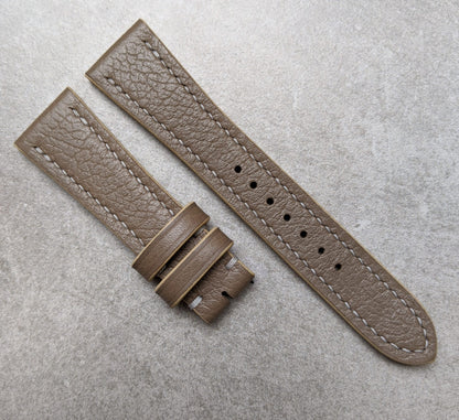 Grained Impala Calfskin Strap - Taupe