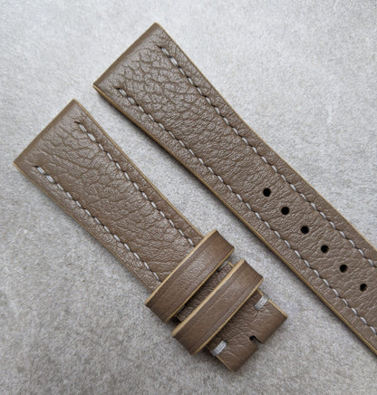 Grained Impala Calfskin Strap - Taupe