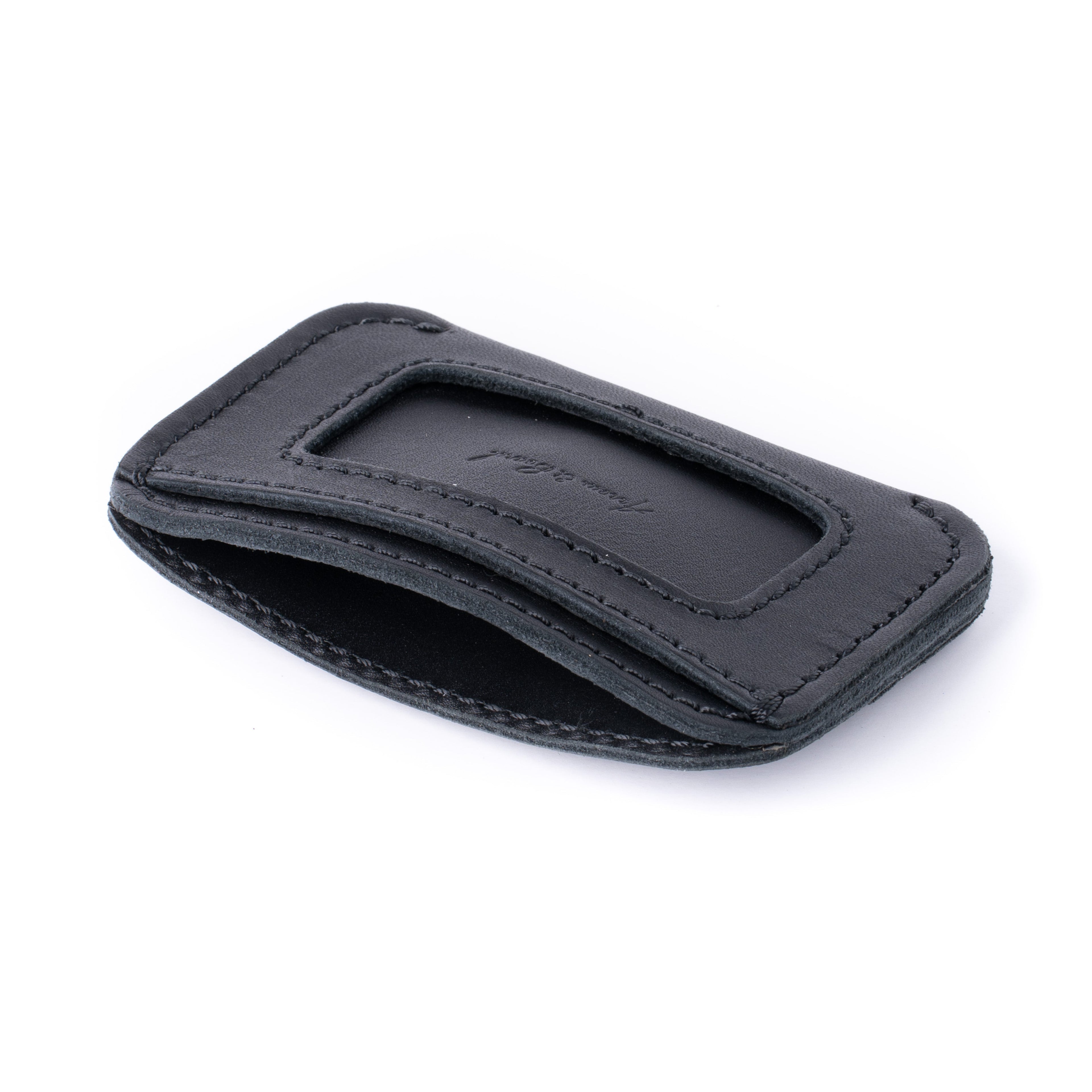 Leather Simple ID Wallet - Midnight