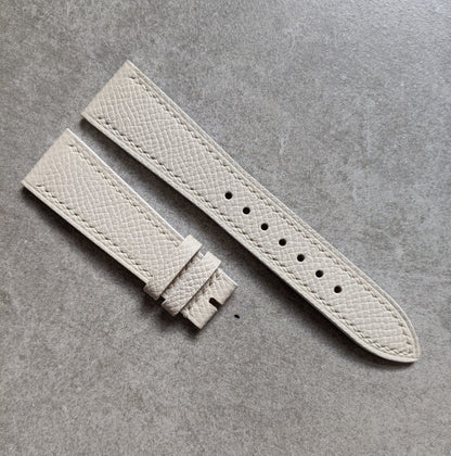 Epsom Calfskin Watch Strap - Cream