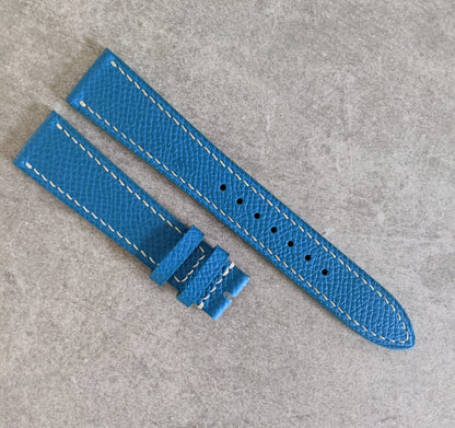 Epsom Calfskin Watch Strap - Baby Blue