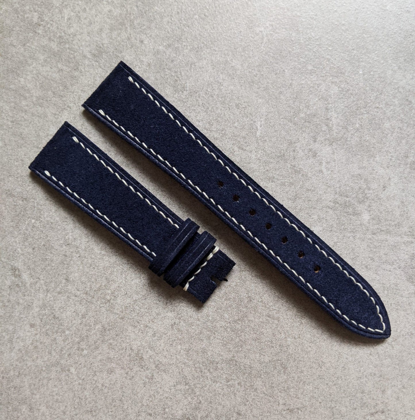 Premium Suede Strap - Navy Blue