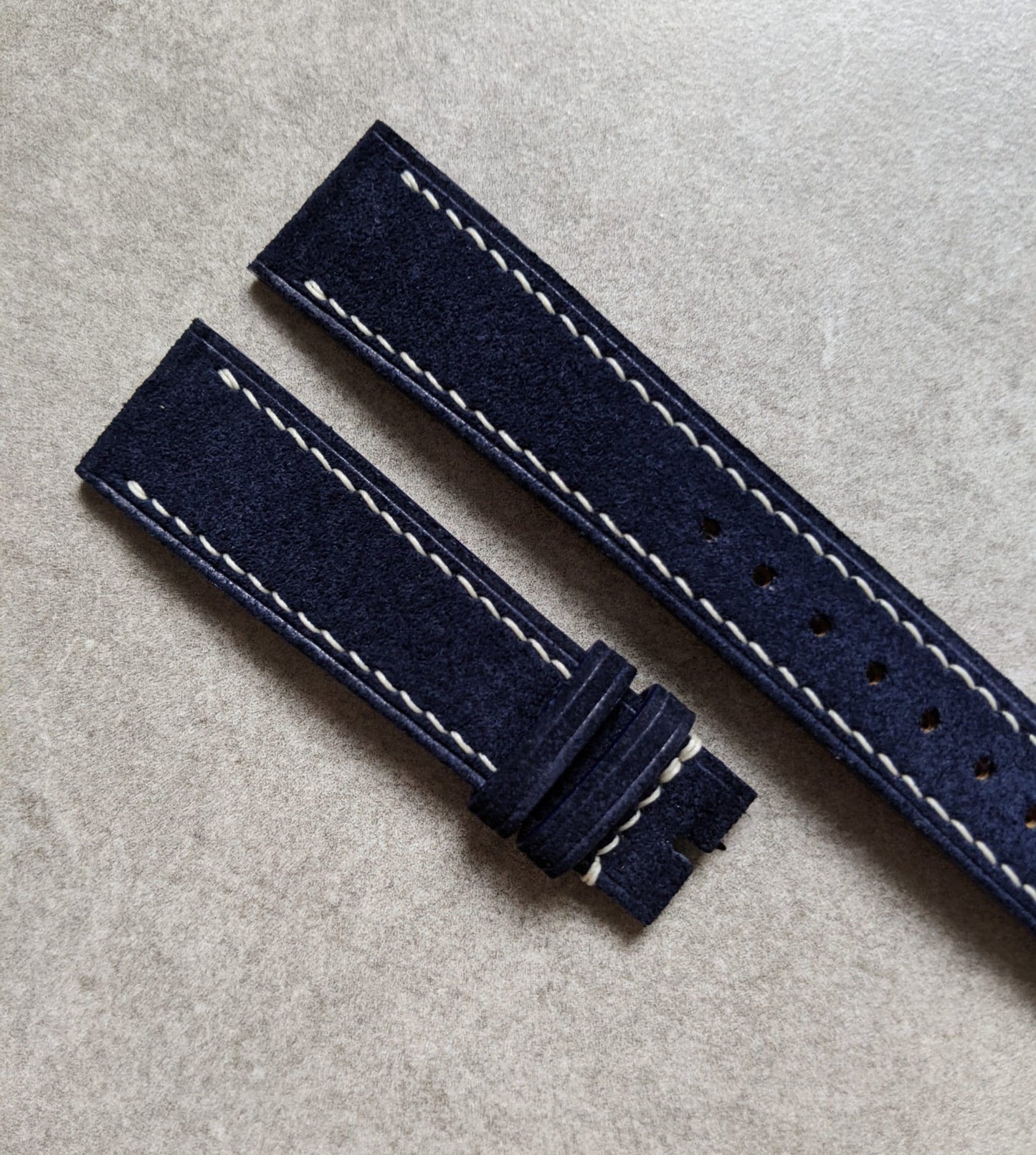 Premium Suede Strap - Navy Blue