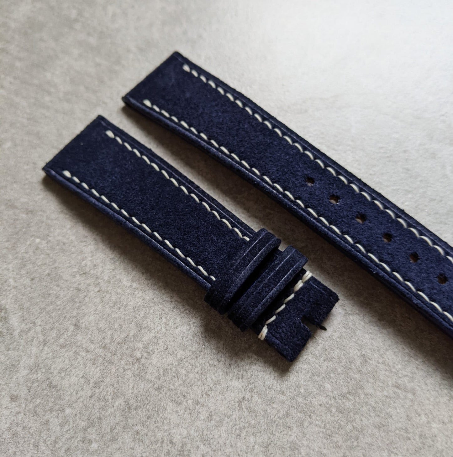 Premium Suede Strap - Navy Blue