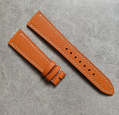 Epsom Calfskin Watch Strap - Orange