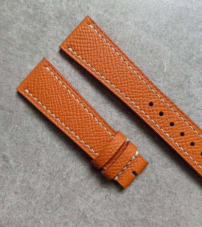 Epsom Calfskin Watch Strap - Orange