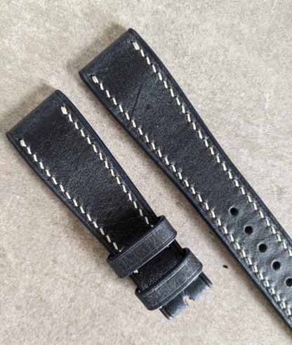 Badalassi Wax Strap Contrast Stitch - Navy Blue