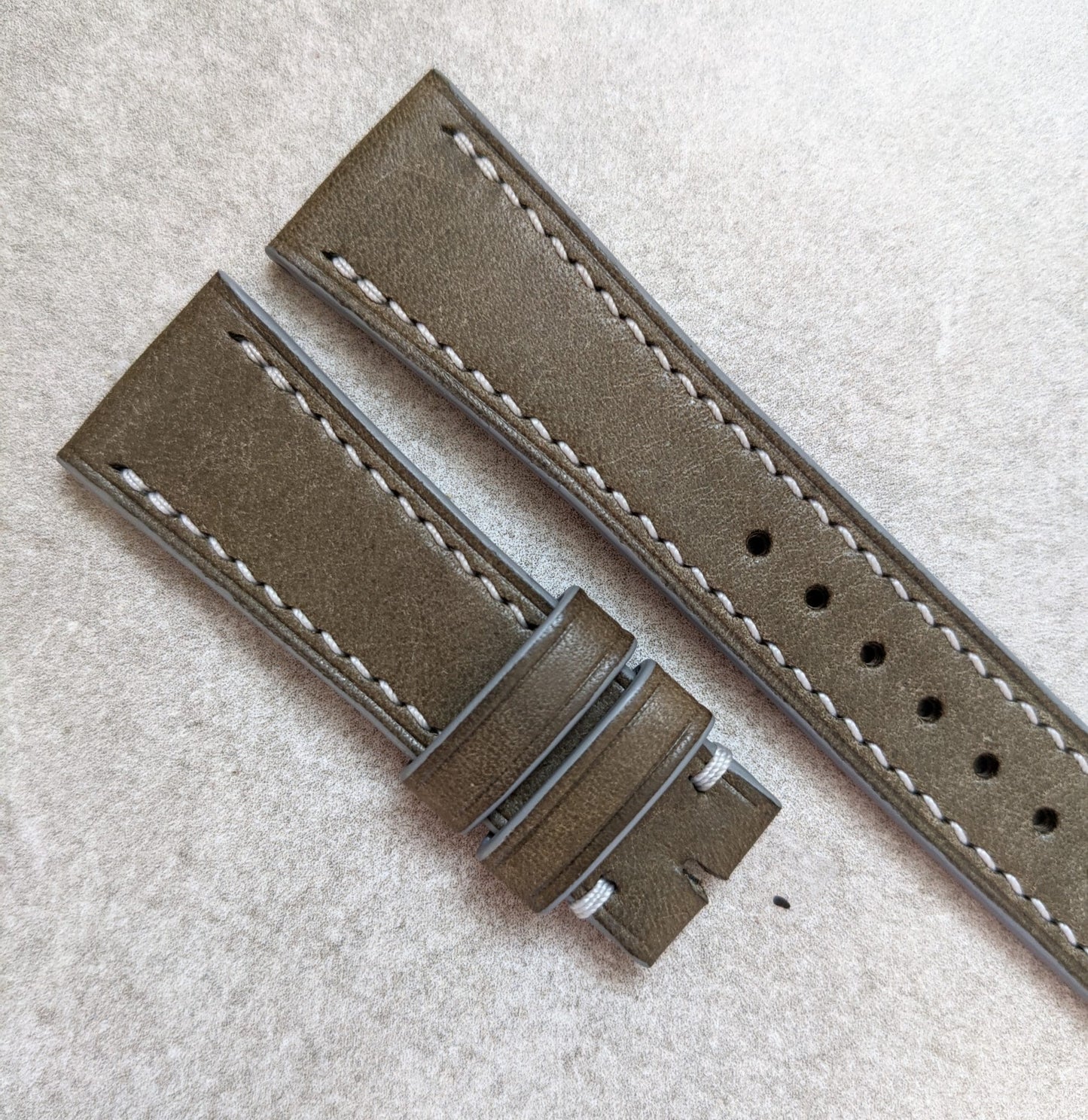 Pueblo Calfskin Watch Strap - Grey