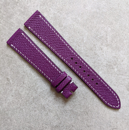 Epsom Calfskin Watch Strap - Purple