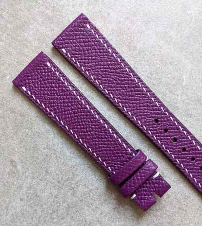 Epsom Calfskin Watch Strap - Purple