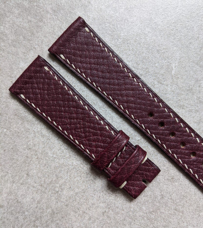 Dây đồng hồ da bê Russian Hatch - Oxblood