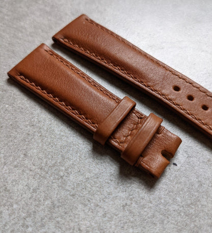 Barenia Calfskin Watch Strap - Mid Brown