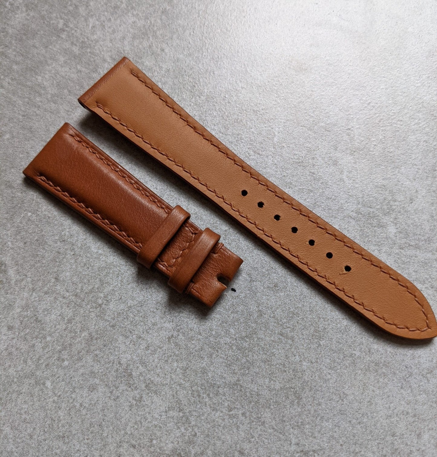 Barenia Calfskin Watch Strap - Mid Brown