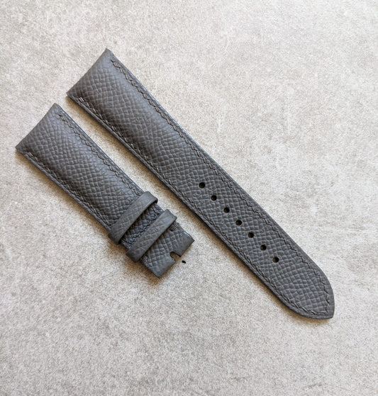 Epsom Calfskin Watch Strap - Seagull Grey