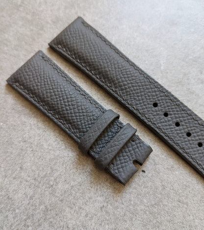 Epsom Calfskin Watch Strap - Seagull Grey