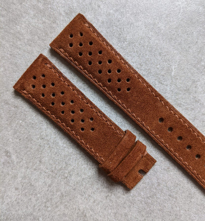 Premium Suede Rally Strap - Dark Brown