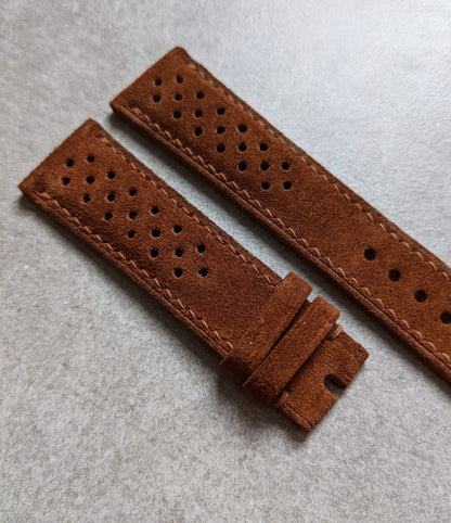 Premium Suede Rally Strap - Dark Brown