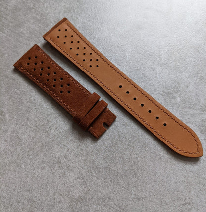 Premium Suede Rally Strap - Dark Brown