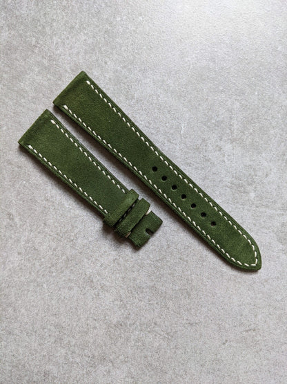 Premium Suede Strap - Moss Green