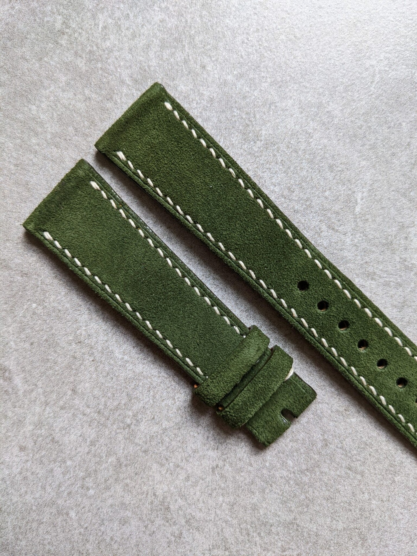 Premium Suede Strap - Moss Green