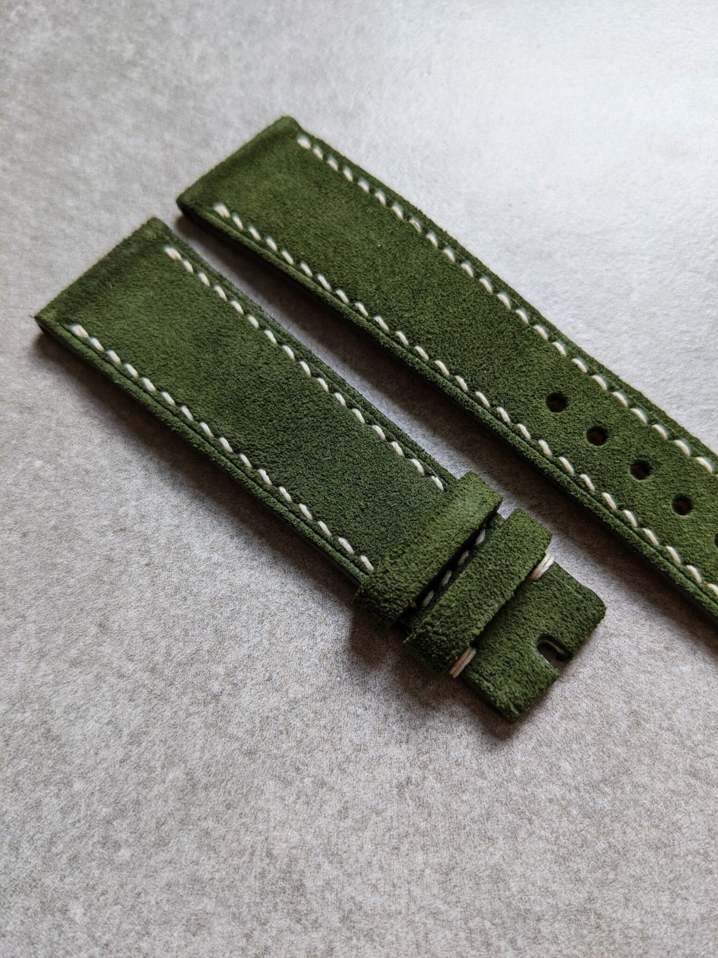 Premium Suede Strap - Moss Green