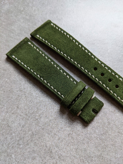 Premium Suede Strap - Moss Green